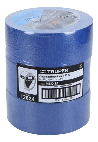 Cinta Masking Tape Azul 50mx2´ Resiste Pintura Quimico 12624
