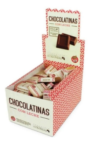 Imagen 1 de 1 de Chocolatinas Con Leche Colonial X 50u