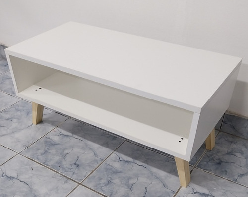 Mesa Ratona Escandinava 80x40x40 Blanco