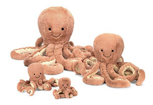 Imagen 5 de 5 de Jellycat Odell Octopus Animal De Peluche, Beb, 7 Pulgadas