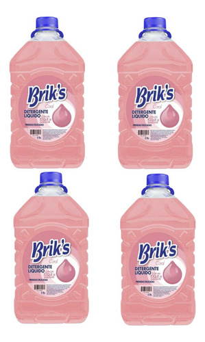 Detergente Matic Briks Coral 5lt Pack 4un Original