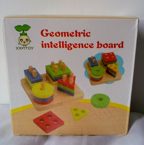 Imagen 3 de 3 de Juego Didáctico Figuras Geométricas Abecedario De Madera