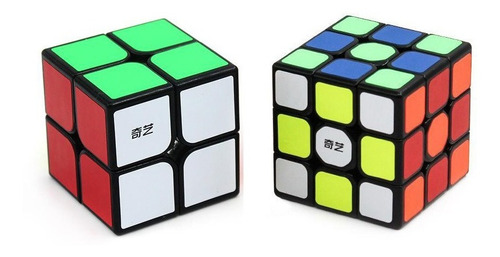 2 Cubos Speed Rubik Qiyi: Qidi 2x2 + Sail 3x3 Fondo Negro