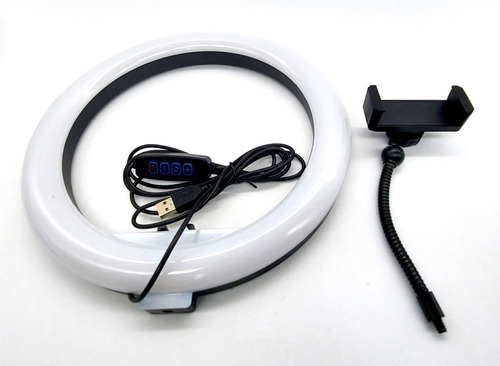 Imagem 3 de 7 de Aro De Led 26cm Ring Light C/ Suporte Celular Sem Tripé