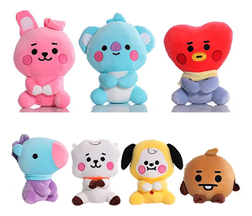 Bt21 Peluche 7 Tipos Grande 25cm Peluches Grandes Color Rojo