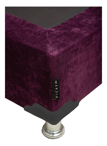 Box Matrimonial Dicasa Velvet Morado Color Violeta