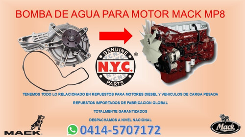 Bomba De Agua Para Motor Mack Mp8