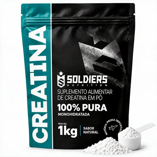 Creatina Monohidratada 100% Pura 1kg Soldiers Nutrition