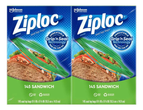 Bolsas Reutilizables Ziploc Para Sandwich 290 Pzas