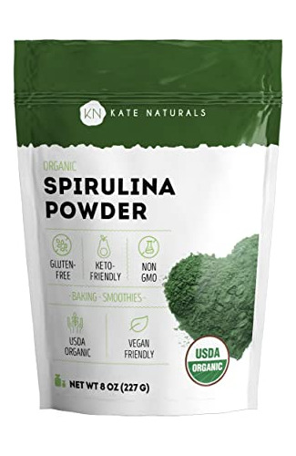 Kate Naturals Orgánica Espirulina Polvo (8 Oz) Para Rnvbn