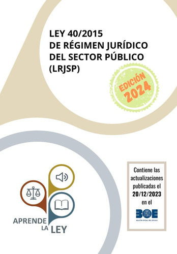 Libro: Ley De Régimen Jurídico Del Sector Público (lrjsp)