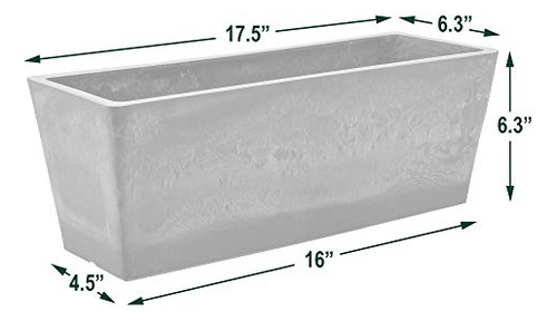 Arcadia Garden Products Psw U45ct Simplicity Window Box, 17.
