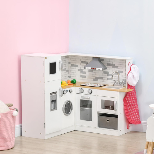 Qaba Cocina De Madera Para Niños, Cocina De Juego De Simulac