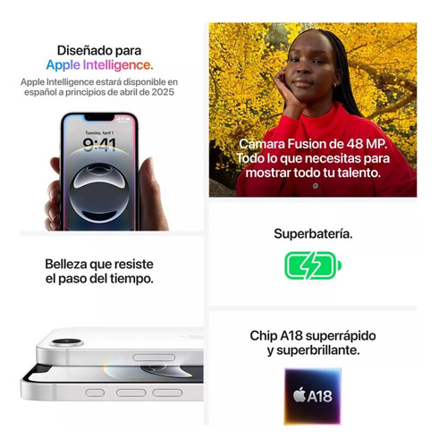 Apple Iphone 16e 128gb Ultimo Modelo, Mejor Precio Negro