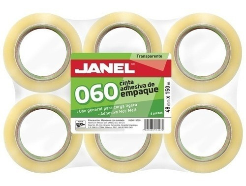 Despachador Cinta Y 6 Cintas Transparentes 2x150 Mts Janel