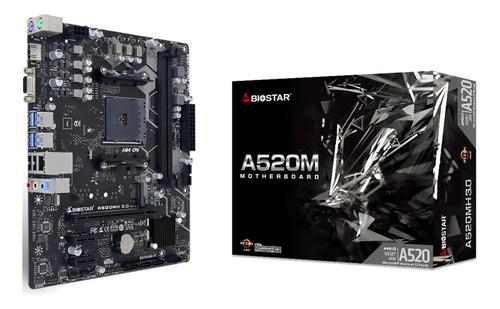 Placa-mãe Biostar A520mh 3.0 Am4 Ddr4 M.2 Micro Atx