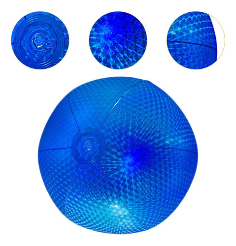 Pelota De Playa De Pvc Para Piscina, Juguete Azul Con Luz