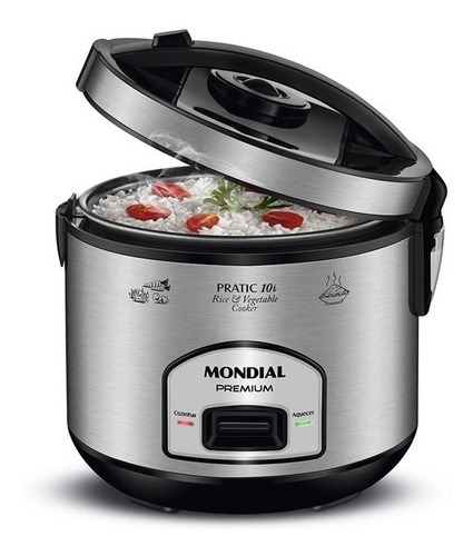 Imagem 3 de 4 de Panela elétrica a vapor Mondial PE-42 - Inox 127V 60Hz