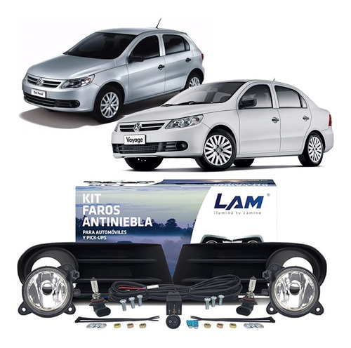 Kit Faros Auxiliares Vw Gol Trend / Voyage 08/12 Lam