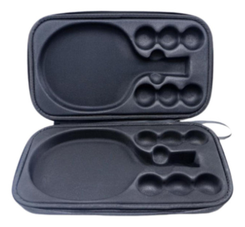 Estojo Para Raquete De Tênis De Mesa, Cinza, Com 2 Bandejas
