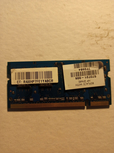 Tarjeta Memoria Ram Elpida 1gb 1rx8pc2-6400s-666 (Usado)