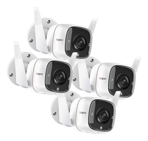 Imagen 1 de 9 de Cámara Vigilancia Wifi Exterior Tapo C320ws Nocturna Pack 4