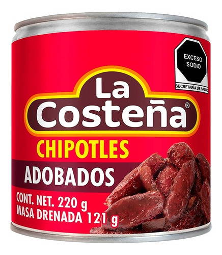 2 Pza Chiles Chipotles La Costeña Adobados 220 G