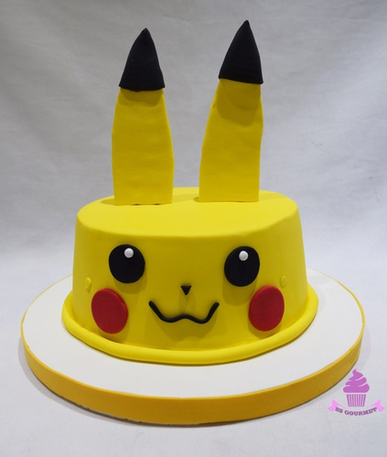 Torta Pikachu Tematica Pokemon Amarilla Orejas - 20 Personas