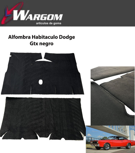 Alfombra Habitaculo Dodge Gtx Negro