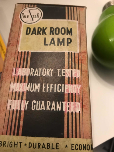 Lampara Luz Verde Fotografia Cuarto Oscuro Revelado Antigua! (Usado)