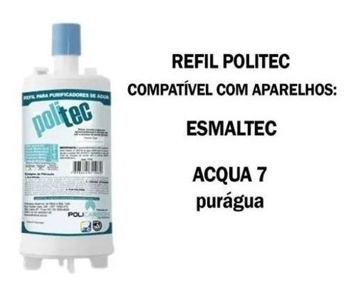 Imagem 3 de 7 de Kit X4 Refil Filtro Purificador De Água Esmaltec - Acqua7