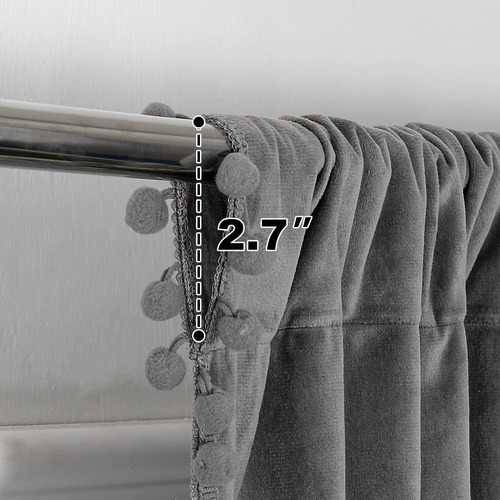 Tiras De Cortina Victree Terciopelo 132 Cm X 274 Cm 2 Panele