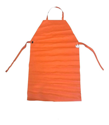 Kit 10 Avental Trevira Pvc Kp1000 Laranja E Preto 1,10x0,65 Cor Laranja/preto Desenho Do Tecido Liso