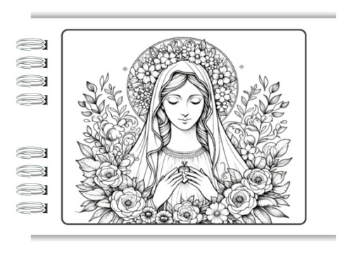 Livro De Colorir Nossa Senhora , Estilo Boobie Goods -50 Pg