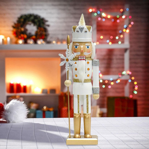 Figura De Cascanueces, Decoración Navideña, Base Estable,