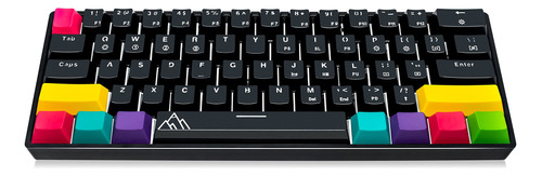 Teclado Mecanico 60% Gateron Blue Switches Asceny One Lights