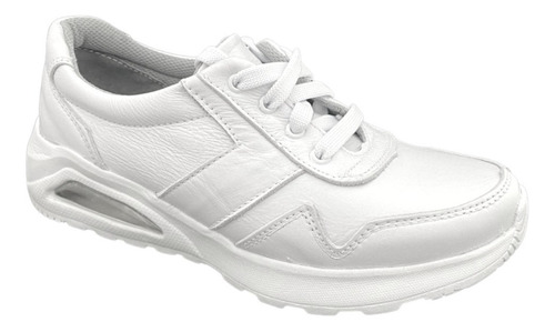 Zapatos Blancos De Piel Parbal Enfermera O Uso Casual