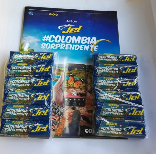 Album Jet Colombia Sorprendente + 24 Chocolatinas 12 Gr
