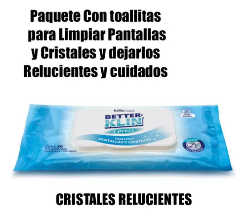 Power Klin Xpress Toallitas Pantallas Y Cristales