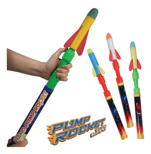 Juguete Pistola Cohetes De Aire Pump Foami Mini Rocket Jr