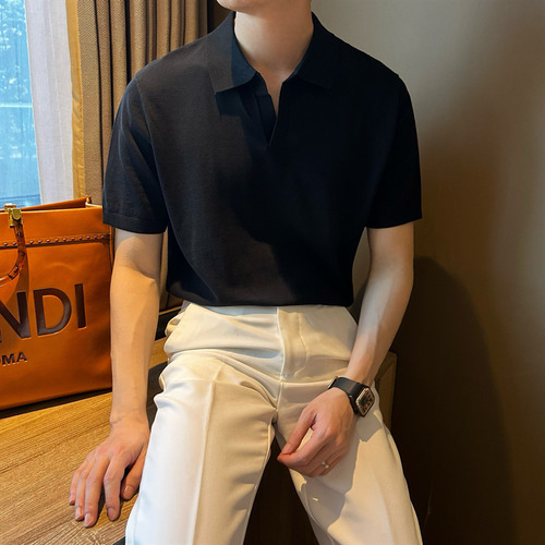 Polo De Algodón Elegante De Verano Para Hombre, Playera Casu