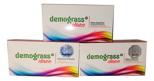 3 Cajas De Demograss Clásico 30 Caps. (90) Pack