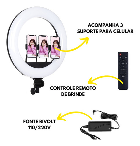 Ring Light 48cm 19 Polegadas Rl18 45w Rl-18 + Tripe +brinde
