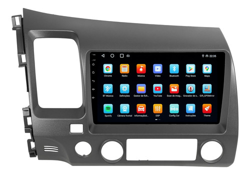 Multimidia Honda Civic G8 2007/2011 Android 14 4gb 64gb 9p