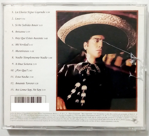 Alejandro Fernandez Mi Verdad Cd Original (Usado)