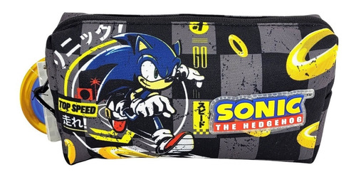 Estojo Porta Lapis Sonic Hedgehog Escolar Pacific 7890422