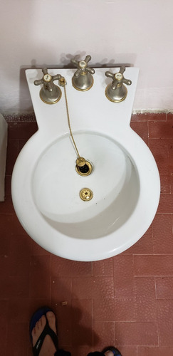 Juego Inodoro Bidet Vanitori Y Bacha Avignon Ferrum S/grif.