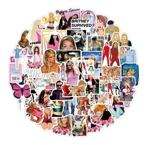 Stickers Autoadhesivos - Britney Spears (50 Unidades)