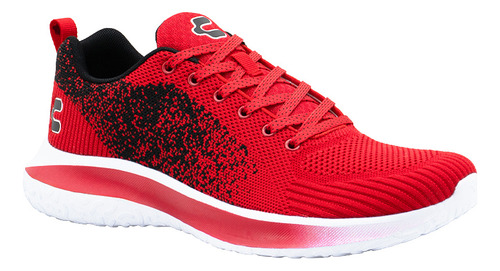 Tenis Para Hombre Charly® Walking Relax Textil Color Rojo