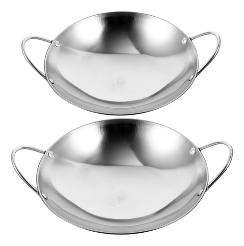 Plancha De Acero Inoxidable Wok Para Estufa De Gas, 2 Unidad